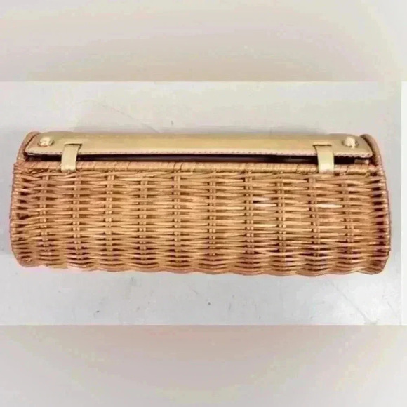 Michael Kors Santorini Gold Wicker Clutch - Picture 15 of 15